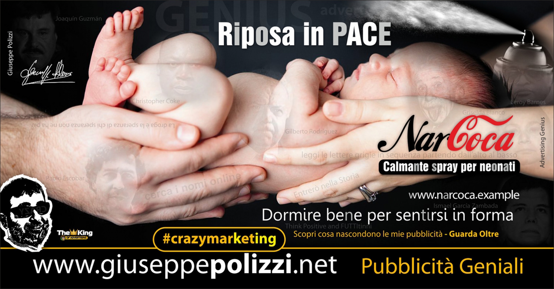 Giuseppe Polizzi crazymarketing Riposa in Pace pubblicità geniali
