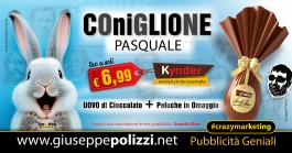 giuseppe polizzi  genio pubblicità Coniglione di pasqua crazy Marketing genius  2024