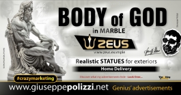 giuseppe polizzi  genio pubblicità body of God crazy Marketing genius  2023